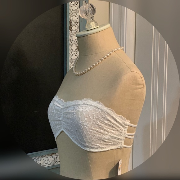 Free People Intimately White Lace Bandeau Bra - Picture 6 of 8